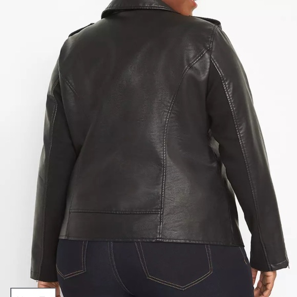 Faux-Leather Moto Jacket - Picture 3 of 5